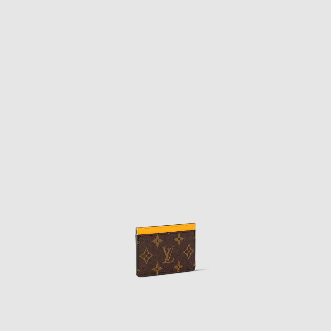 Ví Louis Vuitton Porte Cartes Simple Pm Monogram Macassar Nữ Vàng